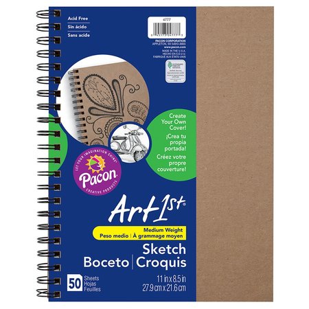 Ucreate Art1st® Sketch Diary, Natural Chipboard Cover, 11 x 8.5, PK3 P4777